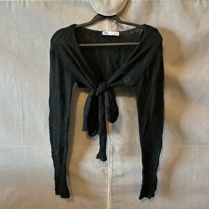 Zara Knit Tie-Front Bolero/Shrug